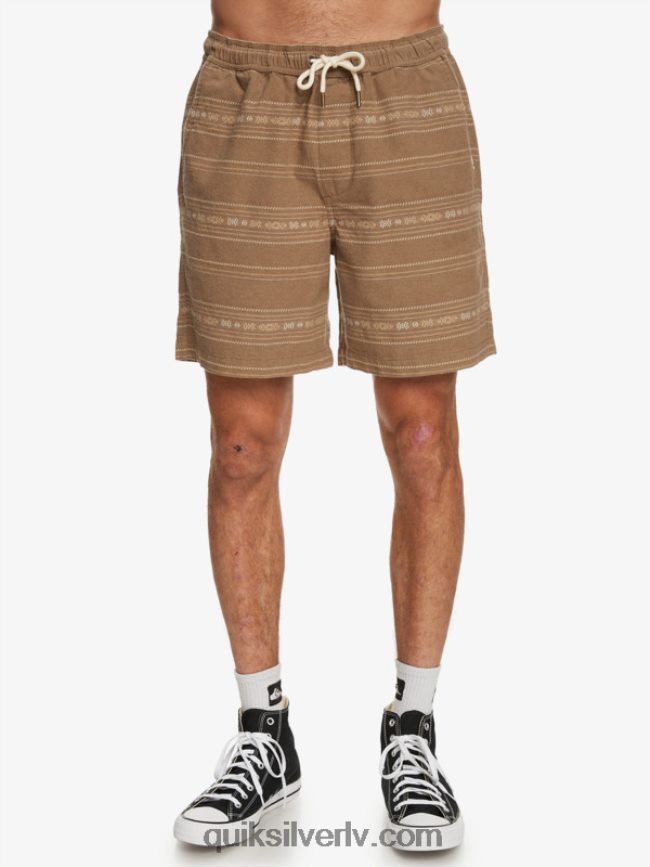 vīriešiem Quiksilver takseru žakarda šorti olīvu pelēks mini žakards 88064R421