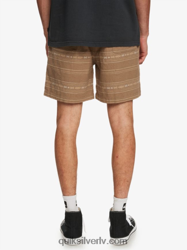 vīriešiem Quiksilver takseru žakarda šorti olīvu pelēks mini žakards 88064R421