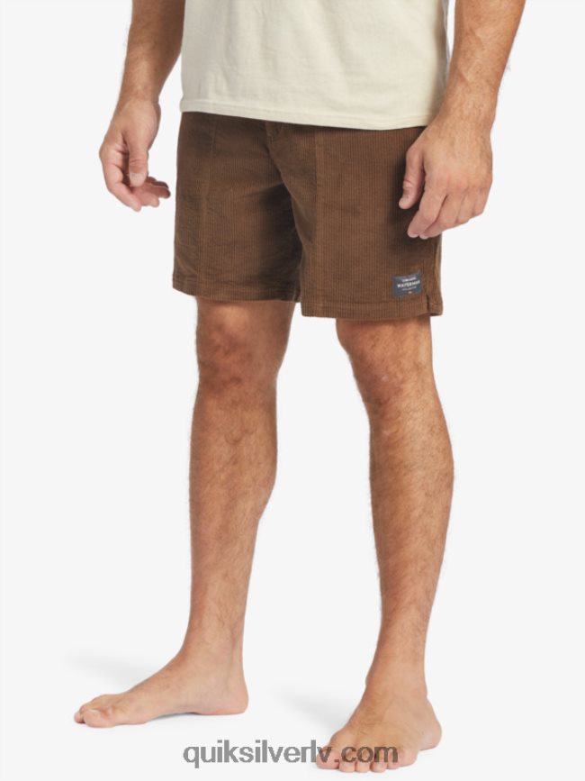 vīriešiem Quiksilver waterman cordy velveta šorti tumšā zeme 88064R875