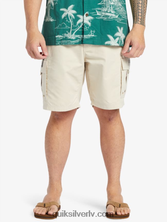vīriešiem Quiksilver waterman maldive atoll cargo 20 šorti Brūnie rīsi 88064R786