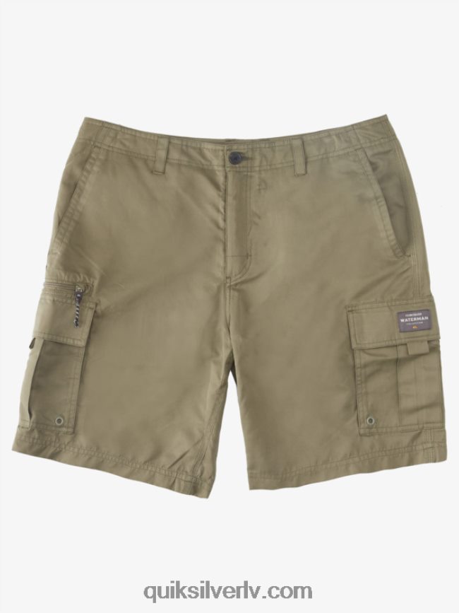 vīriešiem Quiksilver waterman maldive atoll cargo 20 šorti putekļainās olīvas 88064R787