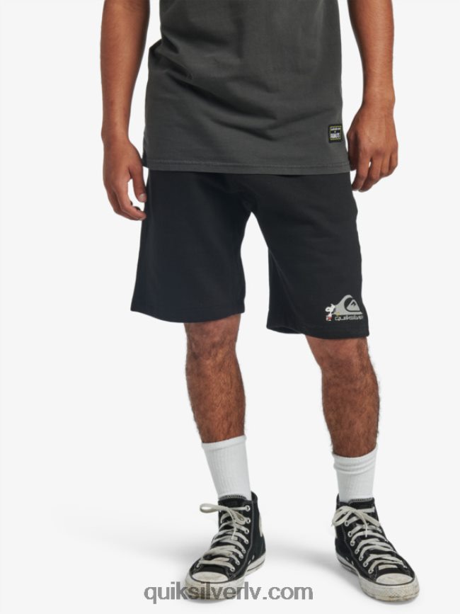 vīriešiem Quiksilver x Peanuts vietējās leģendas šorti melns 88064R1883