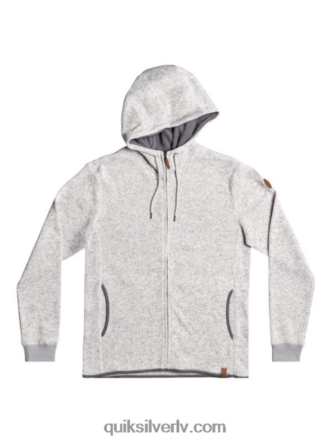 vīriešiem Quiksilver Keller kapuci ar rāvējslēdzēju gaiši pelēki virši 88064R1479