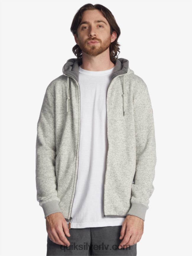 vīriešiem Quiksilver Keller kapuci ar rāvējslēdzēju gaiši pelēki virši 88064R1479