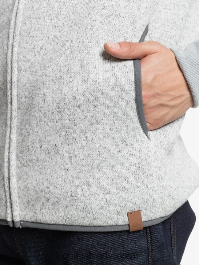 vīriešiem Quiksilver Keller kapuci ar rāvējslēdzēju gaiši pelēki virši 88064R1479
