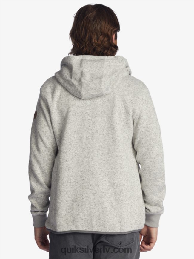 vīriešiem Quiksilver Keller kapuci ar rāvējslēdzēju gaiši pelēki virši 88064R1479