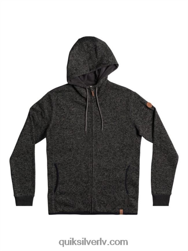 vīriešiem Quiksilver Keller kapuci ar rāvējslēdzēju tumši pelēki virši 88064R1480