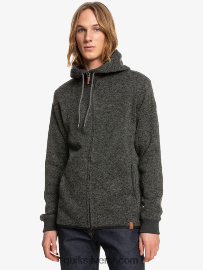 vīriešiem Quiksilver Keller kapuci ar rāvējslēdzēju tumši pelēki virši 88064R1480