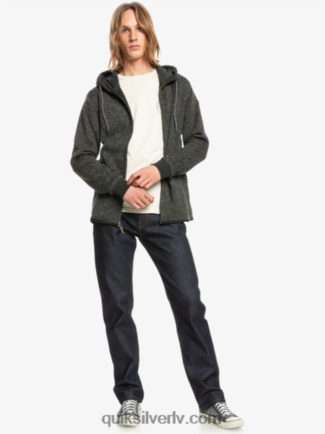 vīriešiem Quiksilver Keller kapuci ar rāvējslēdzēju tumši pelēki virši 88064R1480
