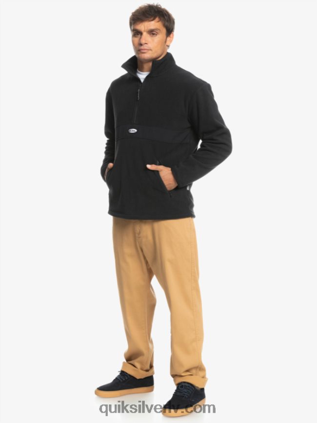 vīriešiem Quiksilver Saturna pusvilna ar rāvējslēdzēju melns 88064R1561