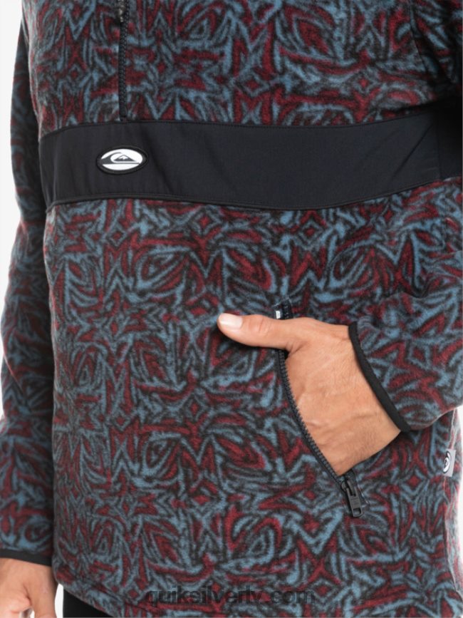 vīriešiem Quiksilver Saturna pusvilna ar rāvējslēdzēju provencial zils saturns 88064R1562
