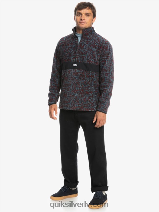 vīriešiem Quiksilver Saturna pusvilna ar rāvējslēdzēju provencial zils saturns 88064R1562
