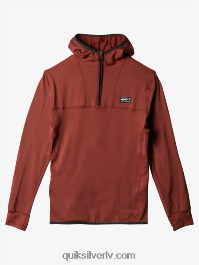 vīriešiem Quiksilver Stāvs punkts vilnas kapuci ar ceturtdaļrāvējslēdzēju sarkankoks 88064R1875