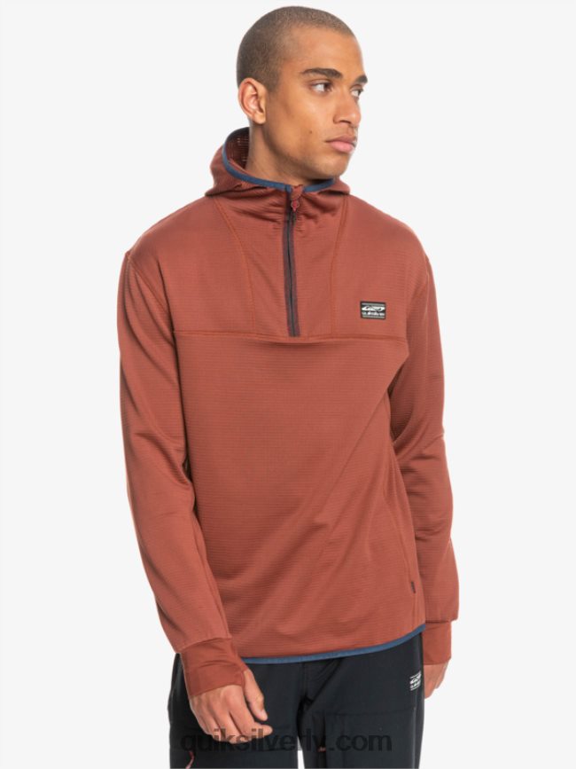 vīriešiem Quiksilver Stāvs punkts vilnas kapuci ar ceturtdaļrāvējslēdzēju sarkankoks 88064R1875
