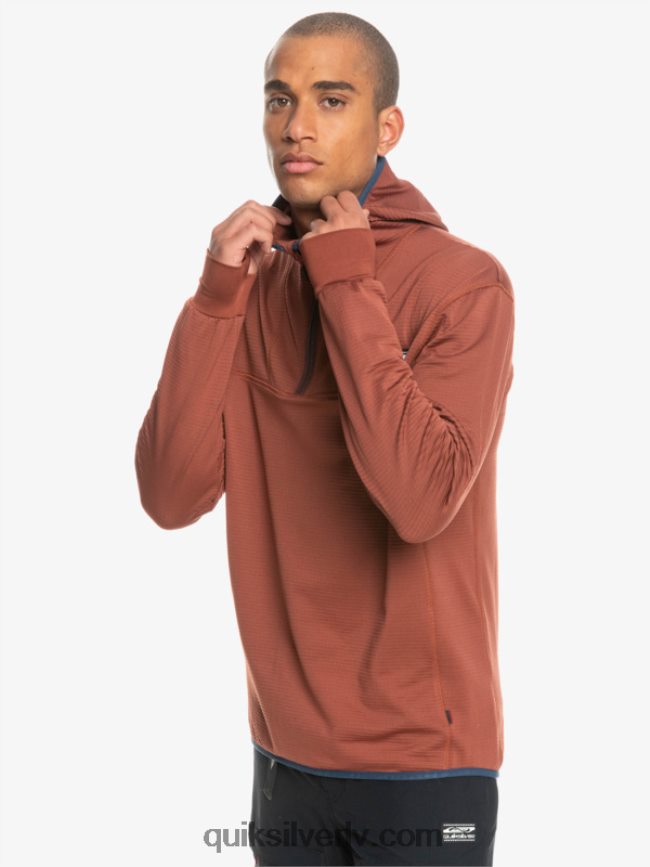 vīriešiem Quiksilver Stāvs punkts vilnas kapuci ar ceturtdaļrāvējslēdzēju sarkankoks 88064R1875