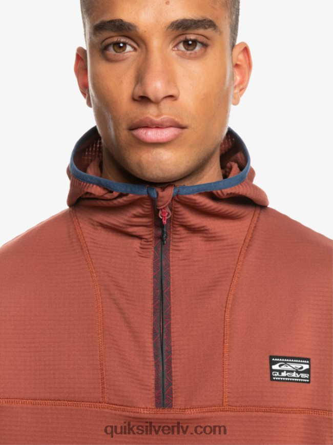 vīriešiem Quiksilver Stāvs punkts vilnas kapuci ar ceturtdaļrāvējslēdzēju sarkankoks 88064R1875