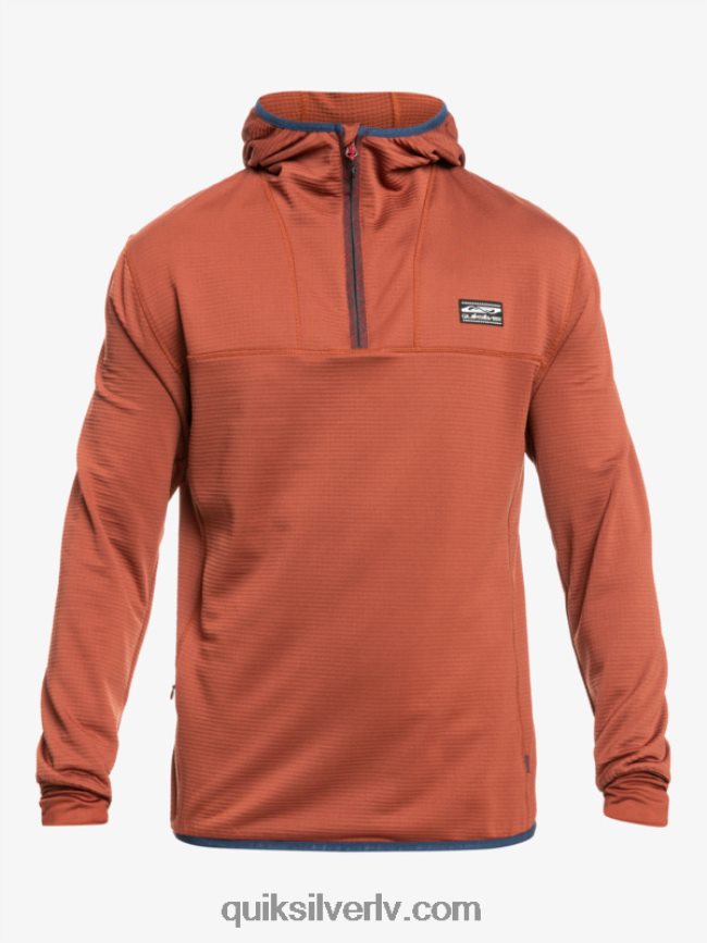 vīriešiem Quiksilver Stāvs punkts vilnas kapuci ar ceturtdaļrāvējslēdzēju sarkankoks 88064R1875