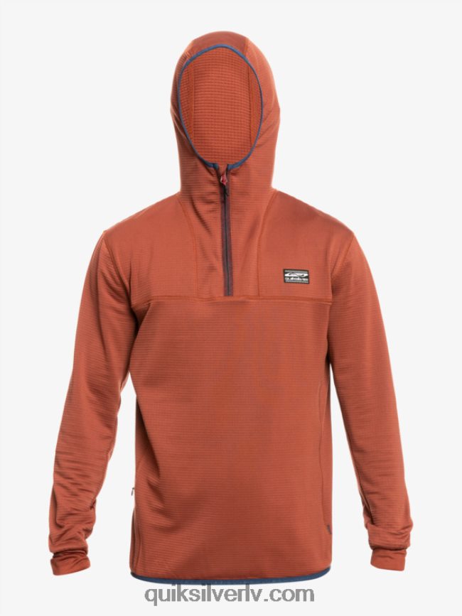 vīriešiem Quiksilver Stāvs punkts vilnas kapuci ar ceturtdaļrāvējslēdzēju sarkankoks 88064R1875