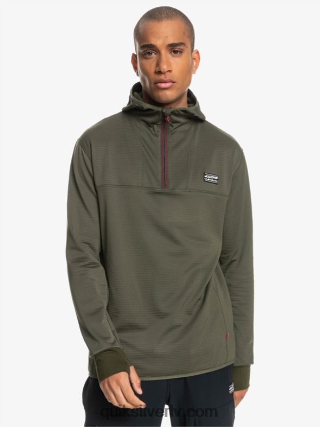 vīriešiem Quiksilver Stāvs punkts vilnas kapuci ar ceturtdaļrāvējslēdzēju vīnogu lapa 88064R1874