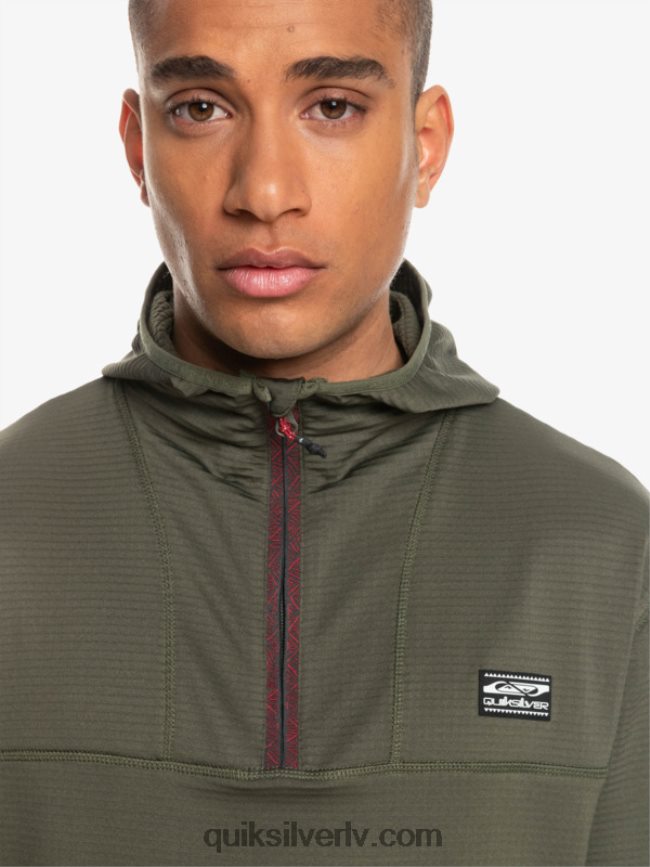 vīriešiem Quiksilver Stāvs punkts vilnas kapuci ar ceturtdaļrāvējslēdzēju vīnogu lapa 88064R1874