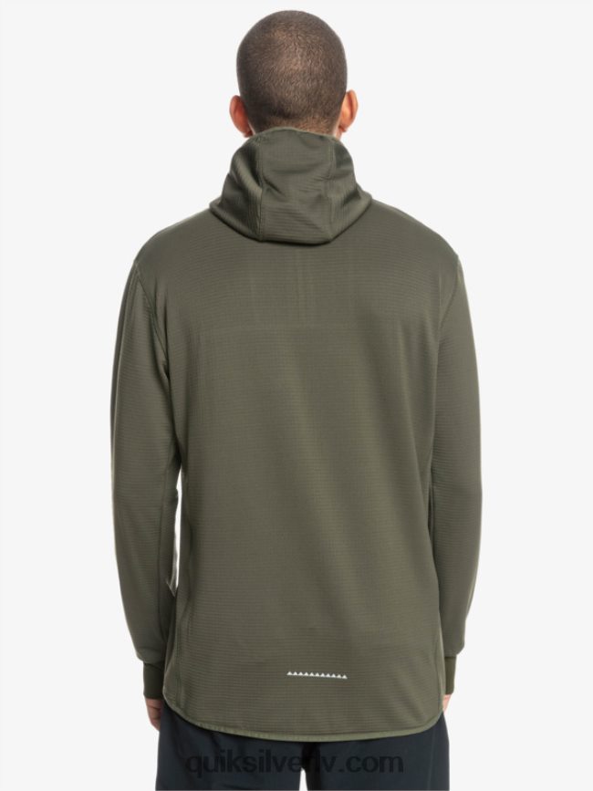 vīriešiem Quiksilver Stāvs punkts vilnas kapuci ar ceturtdaļrāvējslēdzēju vīnogu lapa 88064R1874