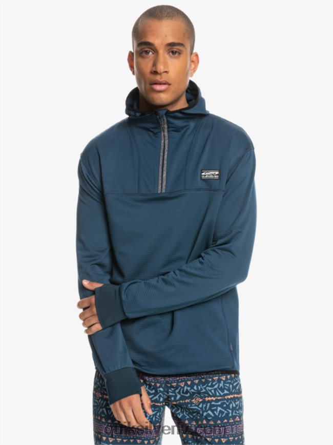 vīriešiem Quiksilver Stāvs punkts vilnas kapuci ar ceturtdaļrāvējslēdzēju zīmotnes zilā krāsā 88064R1873