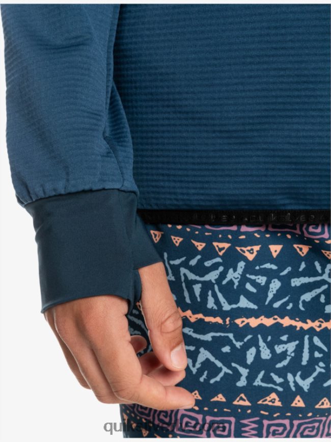 vīriešiem Quiksilver Stāvs punkts vilnas kapuci ar ceturtdaļrāvējslēdzēju zīmotnes zilā krāsā 88064R1873