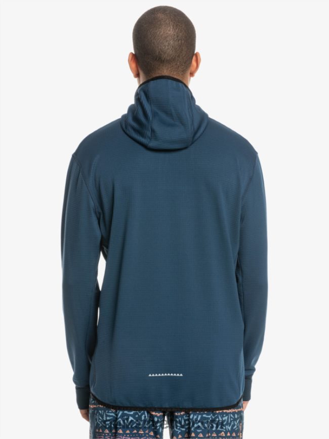 vīriešiem Quiksilver Stāvs punkts vilnas kapuci ar ceturtdaļrāvējslēdzēju zīmotnes zilā krāsā 88064R1873
