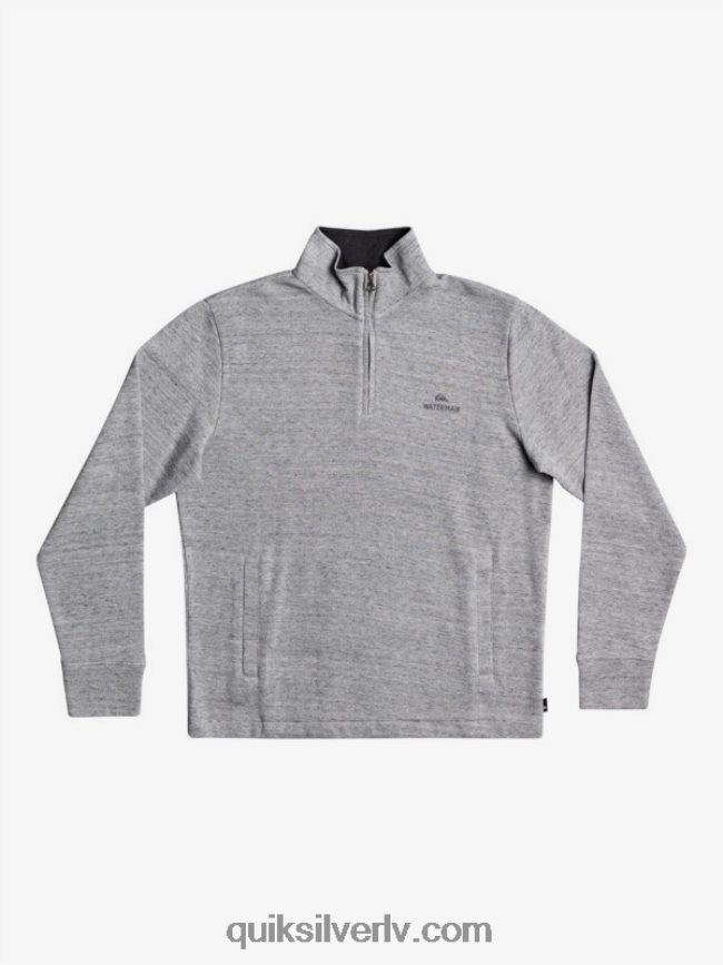 vīriešiem Quiksilver Waterman pointurf zip džemperis ar izgriezumu gaiši pelēki virši 88064R1800
