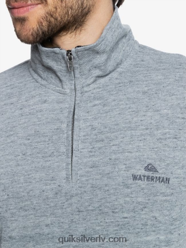vīriešiem Quiksilver Waterman pointurf zip džemperis ar izgriezumu gaiši pelēki virši 88064R1800