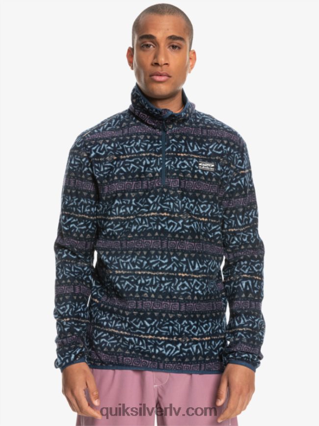 vīriešiem Quiksilver aker ceturkšņa vilnas džemperis putekļains orhideju ziemeļu kanāls 88064R1878