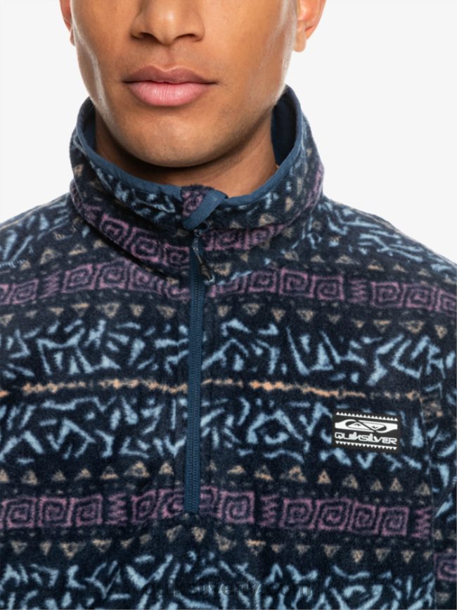 vīriešiem Quiksilver aker ceturkšņa vilnas džemperis putekļains orhideju ziemeļu kanāls 88064R1878