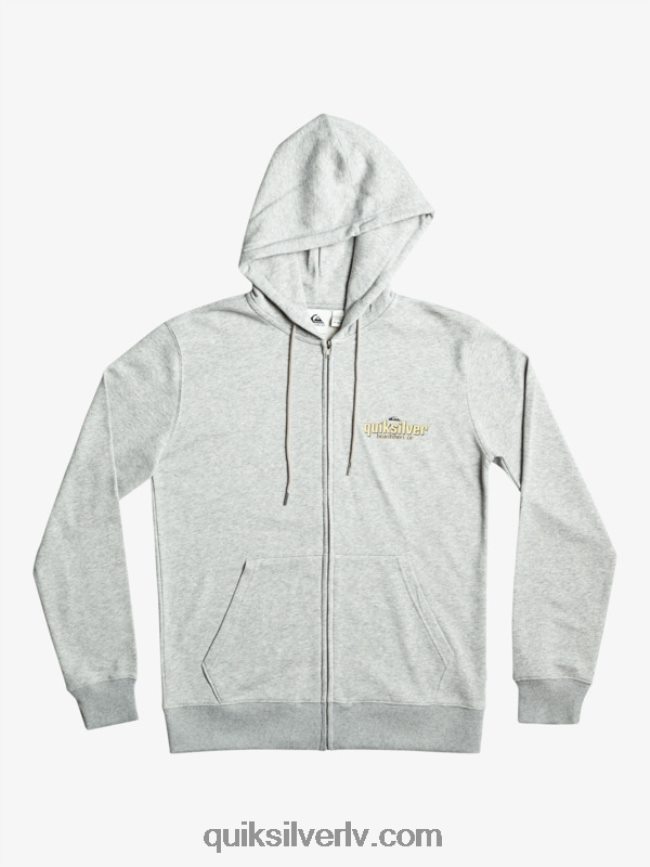 vīriešiem Quiksilver ar rāvējslēdzēju aizvelkamu kapuci gaiši pelēki virši 88064R1148