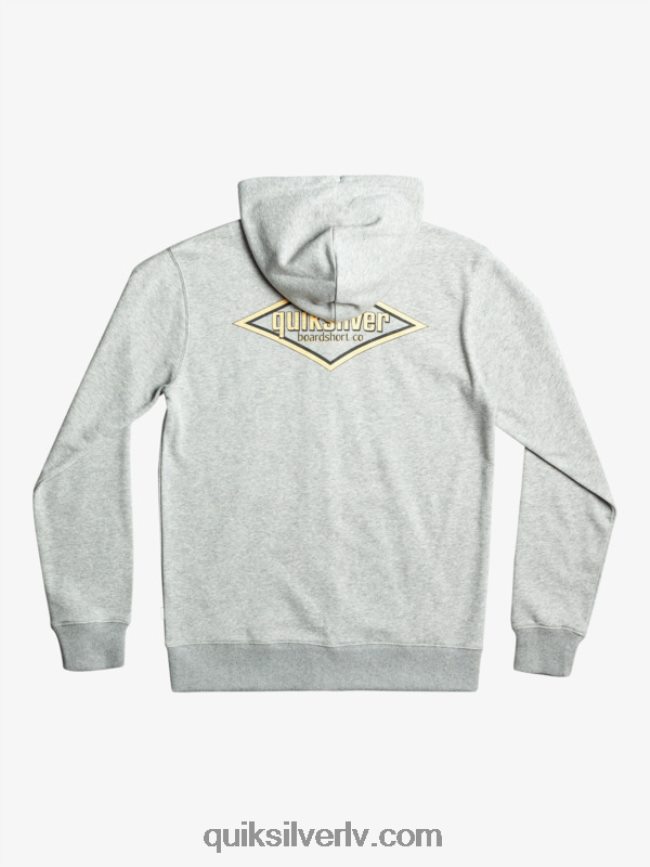 vīriešiem Quiksilver ar rāvējslēdzēju aizvelkamu kapuci gaiši pelēki virši 88064R1148