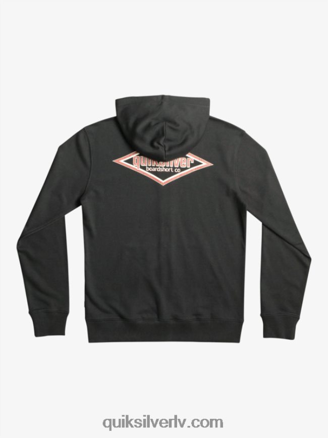vīriešiem Quiksilver ar rāvējslēdzēju aizvelkamu kapuci melns 88064R1149