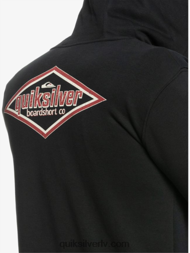 vīriešiem Quiksilver ar rāvējslēdzēju aizvelkamu kapuci melns 88064R1149