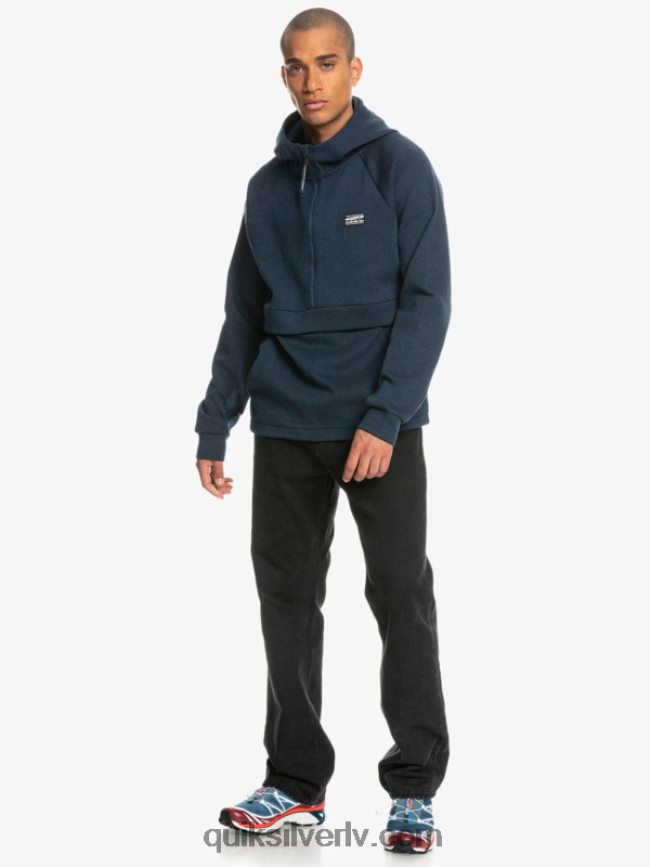 vīriešiem Quiksilver atkāpieties no kapuces ar pusrāvējslēdzēju zīmotnes zils virši 88064R1371