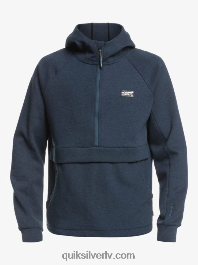 vīriešiem Quiksilver atkāpieties no kapuces ar pusrāvējslēdzēju zīmotnes zils virši 88064R1371