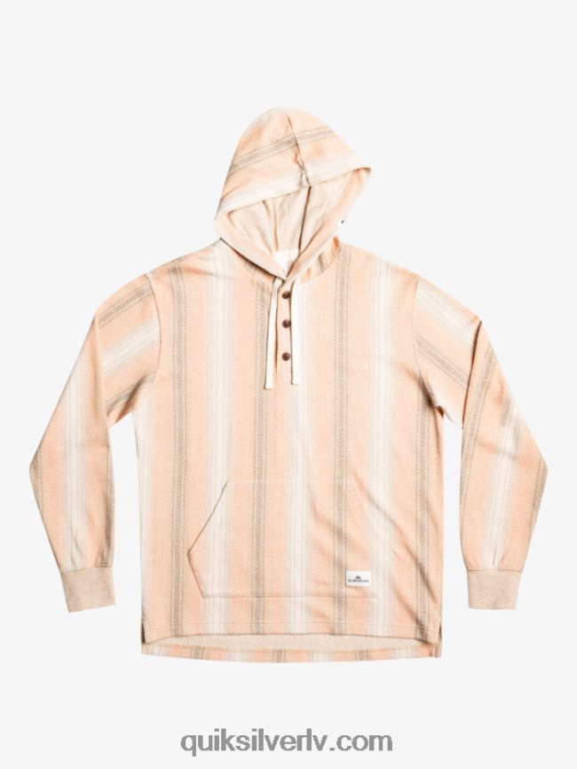 vīriešiem Quiksilver baja henley kapuci pralinē baja svītra 88064R1097