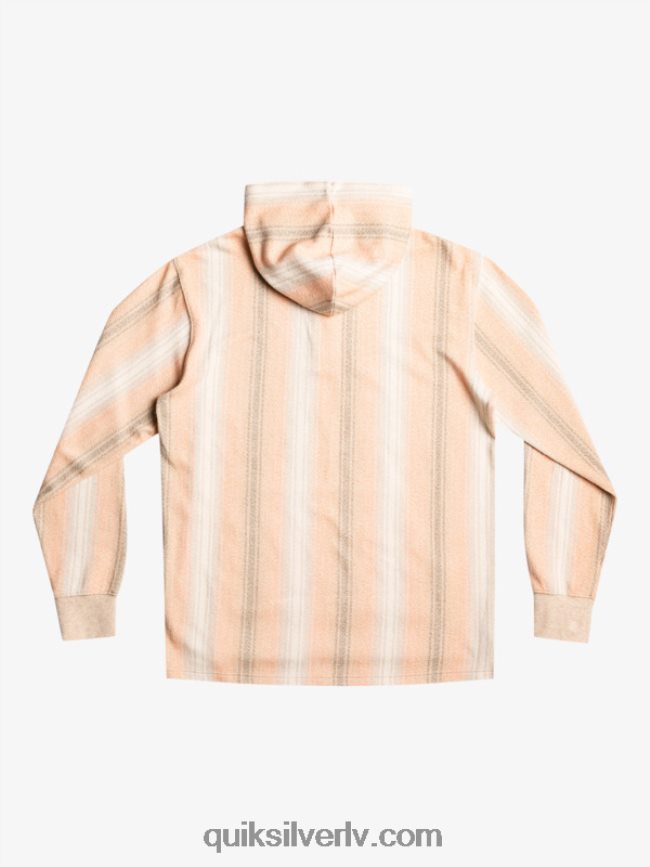 vīriešiem Quiksilver baja henley kapuci pralinē baja svītra 88064R1097