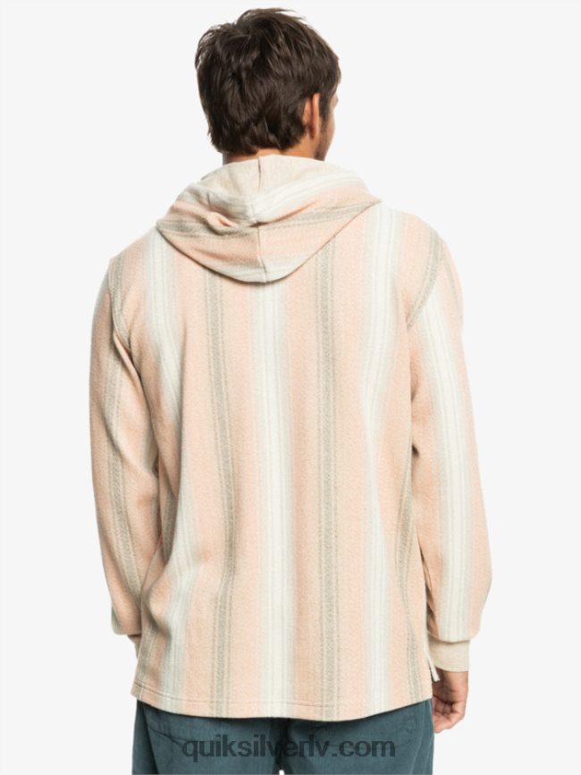 vīriešiem Quiksilver baja henley kapuci pralinē baja svītra 88064R1097