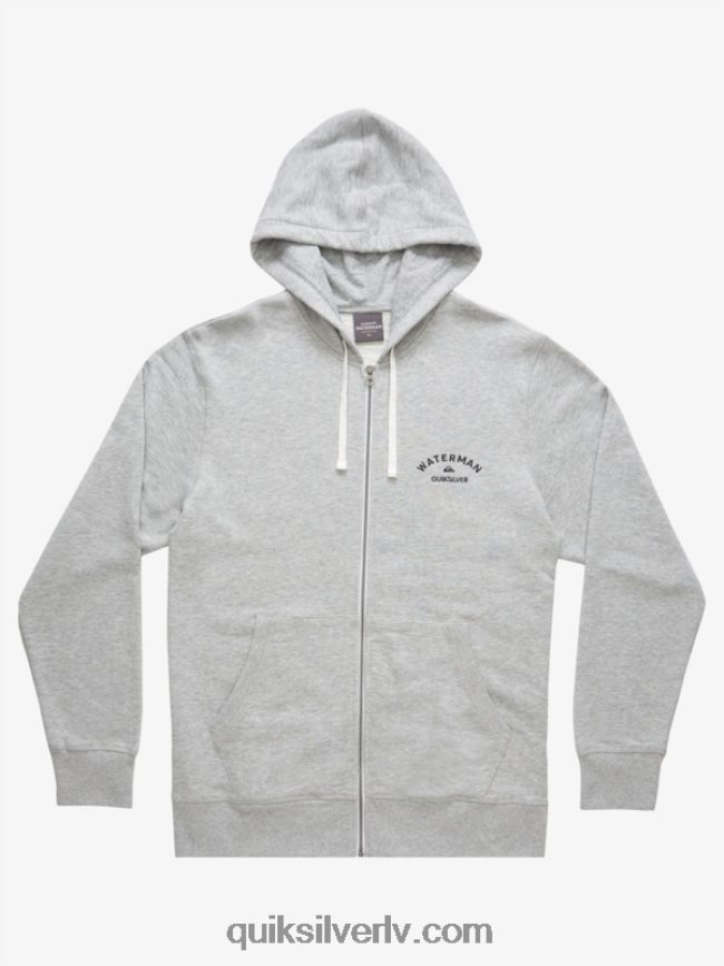 vīriešiem Quiksilver ūdensvīrs pēc sērfošanas ar rāvējslēdzēju gaiši pelēki virši 88064R1419