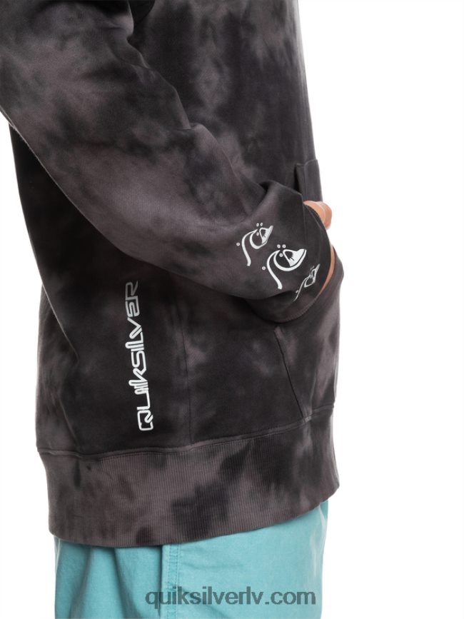 vīriešiem Quiksilver duļķains, krāsojams kapuci melna duļķaina kaklasaites krāsa 88064R1503