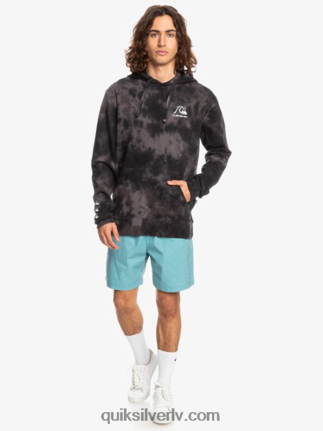 vīriešiem Quiksilver duļķains, krāsojams kapuci melna duļķaina kaklasaites krāsa 88064R1503