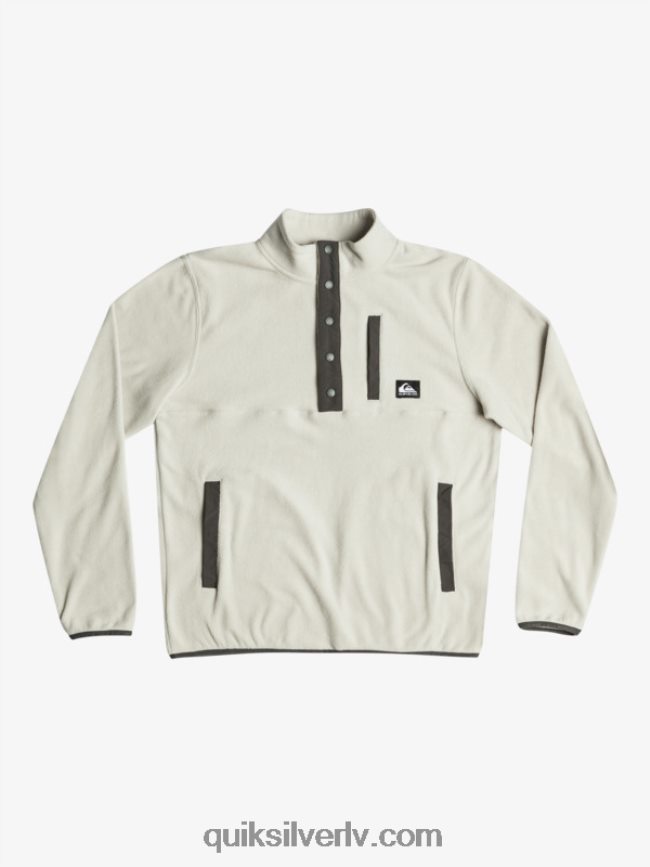vīriešiem Quiksilver nav galamērķa snap flīsa džemperis pelēka violeta 88064R1039