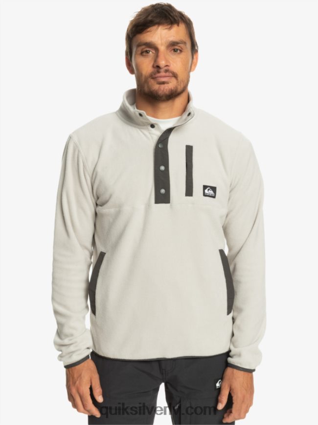 vīriešiem Quiksilver nav galamērķa snap flīsa džemperis pelēka violeta 88064R1039