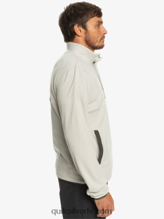 vīriešiem Quiksilver nav galamērķa snap flīsa džemperis pelēka violeta 88064R1039
