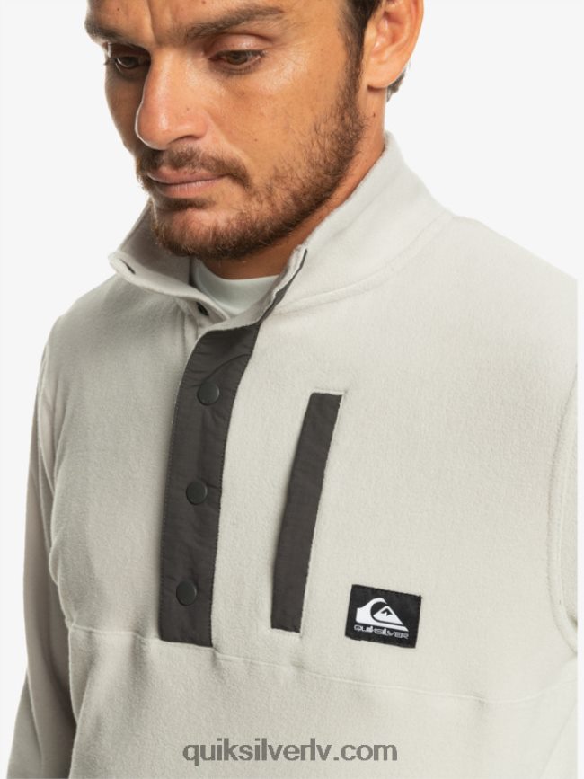 vīriešiem Quiksilver nav galamērķa snap flīsa džemperis pelēka violeta 88064R1039