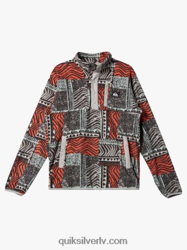 vīriešiem Quiksilver nav galamērķa snap flīsa džemperis svaigs lasis izpūsts 88064R1041