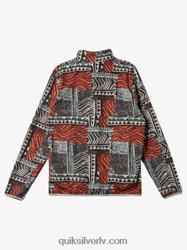 vīriešiem Quiksilver nav galamērķa snap flīsa džemperis svaigs lasis izpūsts 88064R1041